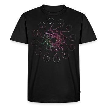 Mandala Paillettes - T-shirt Premium bio Homme - noir - Devant - Nico (187cm)
