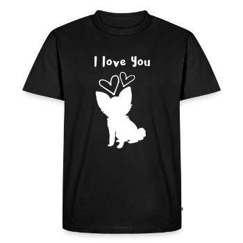 Chien - Chien / Animal Domestique / Amoureux des Animaux / Animal - T-shirt Premium bio Homme - noir - Devant - Nico (187cm)