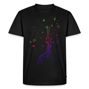 Balançoire - T-shirt Premium bio Homme - noir - Devant - Nico (187cm)