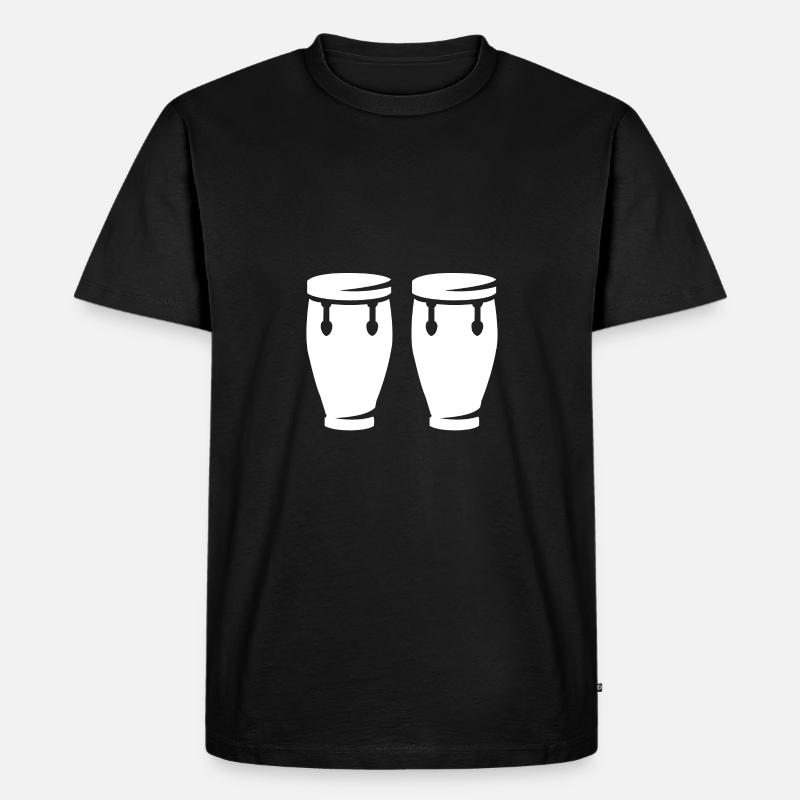 Drums - Trommel - Musiker -Djembe - Männer Premium Bio T-Shirt - Schwarz