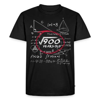 30ème anniversaire Maths Calcul des racines Nerd - T-shirt Premium bio Homme - noir - Devant - Nico (187cm)