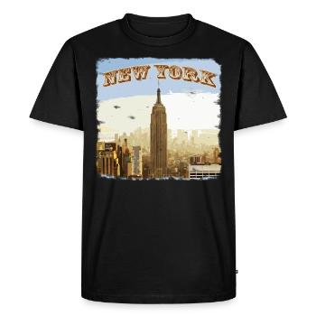 New York - T-shirt Premium bio Homme - noir - Devant - Nico (187cm)