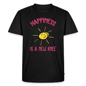 Nouveau genou bionique récupération Heureux - T-shirt Premium bio Homme - noir - Devant - Nico (187cm)