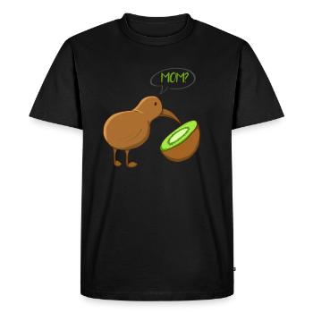 Kiwi oiseau fruit - T-shirt Premium bio Homme - noir - Devant - Nico (187cm)
