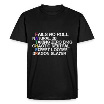 Tabletop Father RPG - Men's Premium Organic T-Shirt - black - Front - Nico (187cm)