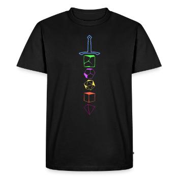 Tabletop Cube Sword - Men's Premium Organic T-Shirt - black - Front - Nico (187cm)