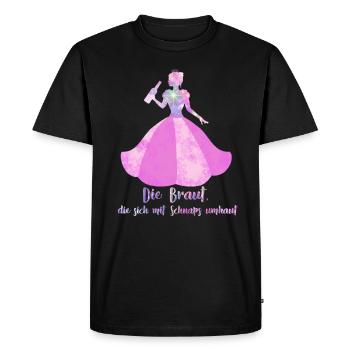La mariée La Fille Avec l’alcool - T-shirt Premium bio Homme - noir - Devant - Nico (187cm)