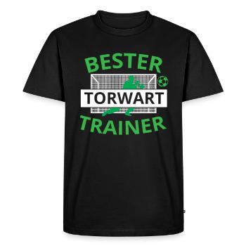 Bester Torwart Trainer Fußball Verein Team Sport - Männer Premium Bio T-Shirt - Schwarz - Vorne - Nico (187cm)