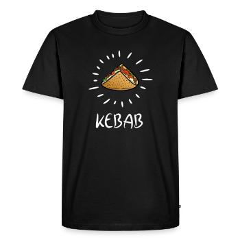Doner kebab KEBAB white gift - Men's Premium Organic T-Shirt - black - Front - Nico (187cm)