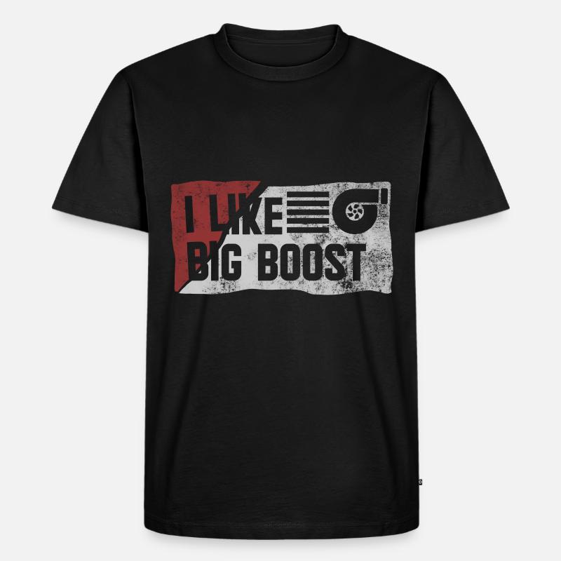 I Like Big Boost - Männer Premium Bio T-Shirt - Schwarz