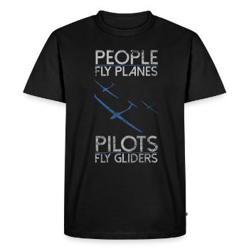 Pilote de vol à voile - T-shirt Premium bio Homme - noir - Devant - Nico (187cm)