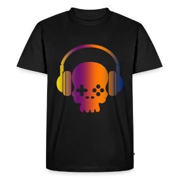 Gambling Headset Gaming Skull - Men's Premium Organic T-Shirt - black - Front - Nico (187cm)