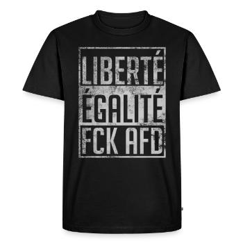 FCK AFD Liberté Égalité - Men's Premium Organic T-Shirt - black - Front - Nico (187cm)
