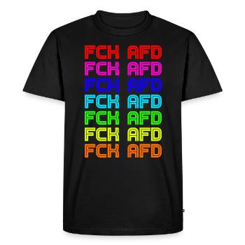 FCK AFD Contre le racisme fascisme - T-shirt Premium bio Homme - noir - Devant - Nico (187cm)