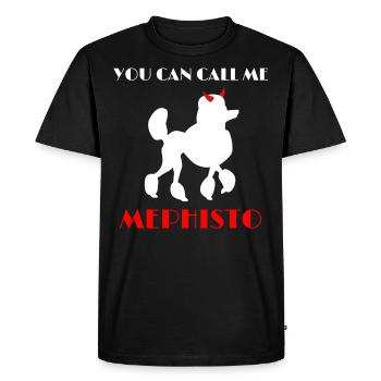 Caniche Mephisto Faust Goethe Sort - T-shirt Premium bio Homme - noir - Devant - Nico (187cm)
