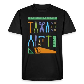 Mécanicien entretien outil cadeau - T-shirt Premium bio Homme - noir - Devant - Nico (187cm)