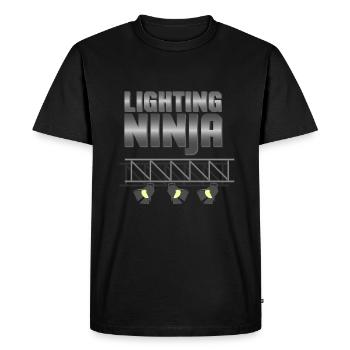 Lumière Ninja entretien cadeau technicien - T-shirt Premium bio Homme - noir - Devant - Nico (187cm)
