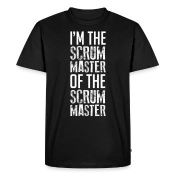 Scrum Master Software Docker Geek Agile - Men's Premium Organic T-Shirt - black - Front - Nico (187cm)