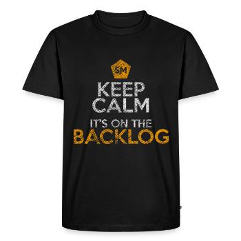 Backlog Scrum Master Docker Computer Geek - Men's Premium Organic T-Shirt - black - Front - Nico (187cm)
