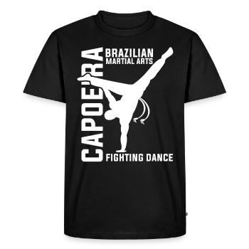 Capoeira martial arts handstand dancers - Men's Premium Organic T-Shirt - black - Front - Nico (187cm)