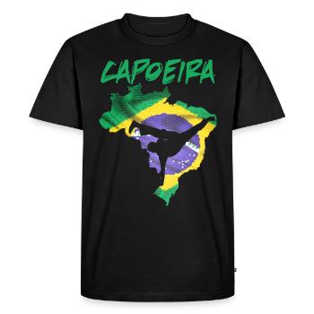 Capoeira Brésil Pays des Arts Martiaux - T-shirt Premium bio Homme - noir - Devant - Nico (187cm)