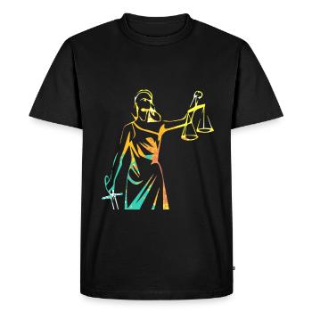 Avocat avocat juge justitia cadeau - T-shirt Premium bio Homme - noir - Devant - Nico (187cm)