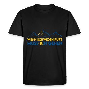 Sweden Gets Emigrate Travel Gift - Men's Premium Organic T-Shirt - black - Front - Nico (187cm)