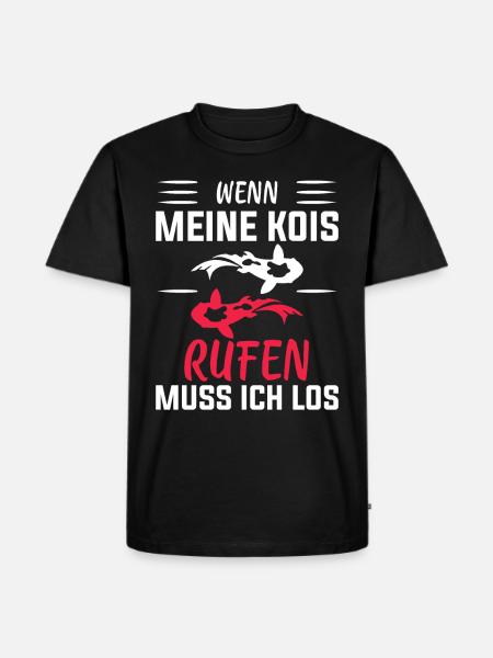 Koi Fisch Kois Geschenk - Männer Premium Bio T-Shirt - Schwarz
