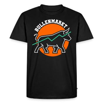 Marché boursier haussier marché boursier marché boursier - T-shirt Premium bio Homme - noir - Devant - Nico (187cm)