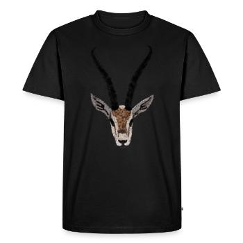 gazelle - T-shirt Premium bio Homme - noir - Devant - Nico (187cm)