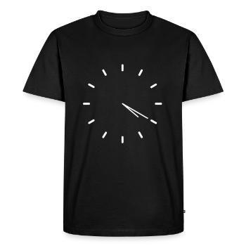 4 20 h - 16 h 20 - 16 h 20 - horloge - horloge - T-shirt Premium bio Homme - noir - Devant - Nico (187cm)