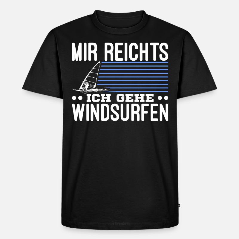 Windsurf Windsurfing Windsurfer Geschenk - Männer Premium Bio T-Shirt - Schwarz