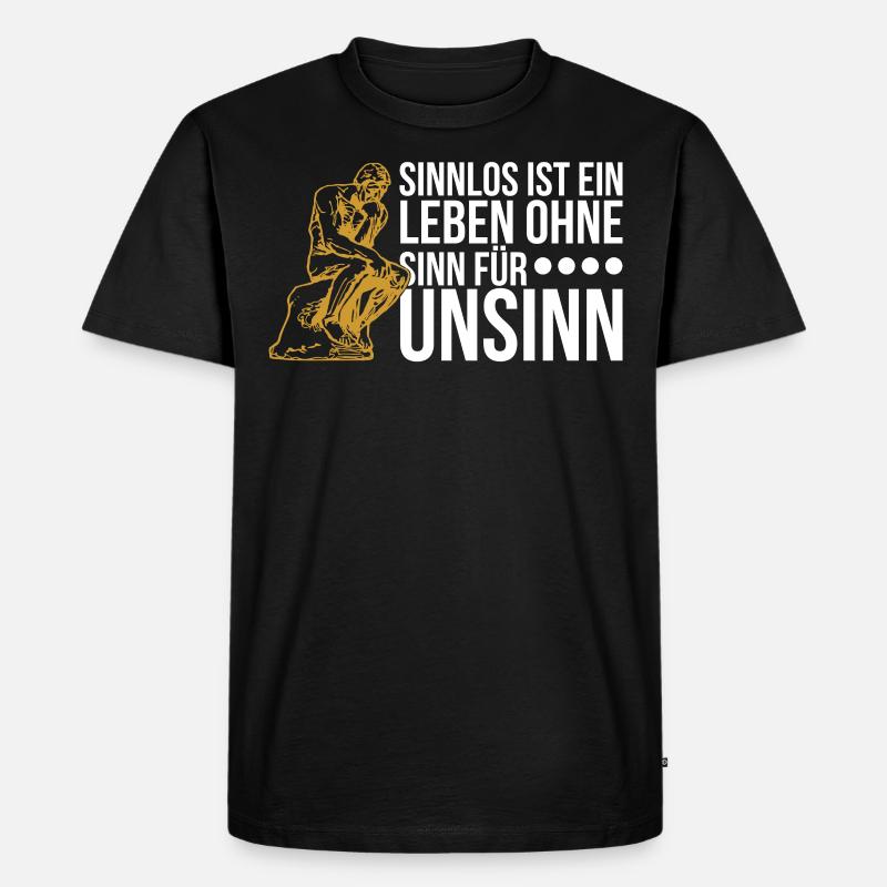 Philosophie Philosoph Philosophen Geschenk - Männer Premium Bio T-Shirt - Schwarz