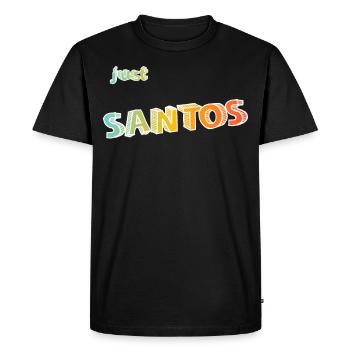Santo's name - Men's Premium Organic T-Shirt - black - Front - Nico (187cm)