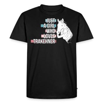Cheval cheval de Cheval Trakehner cadeau - T-shirt Premium bio Homme - noir - Devant - Nico (187cm)