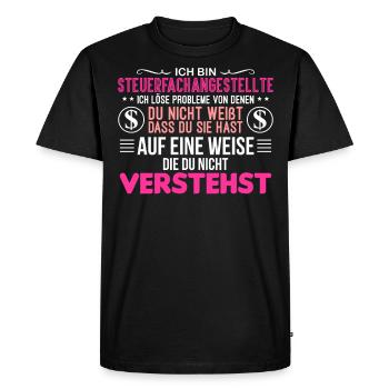 Steuerfachangestellte Steuerfachwirt Geschenk - Männer Premium Bio T-Shirt - Schwarz - Vorne - Nico (187cm)