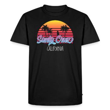 Santa Cruz en Californie - T-shirt Premium bio Homme - noir - Devant - Nico (187cm)