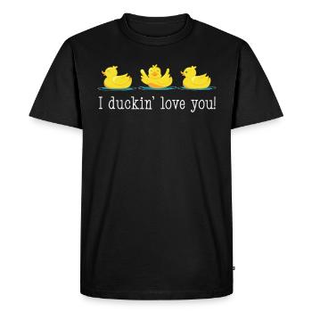 Duck rubber duck breeding ducks - Men's Premium Organic T-Shirt - black - Front - Nico (187cm)