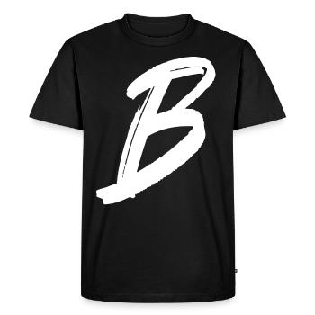 B - T-shirt Premium bio Homme - noir - Devant - Nico (187cm)