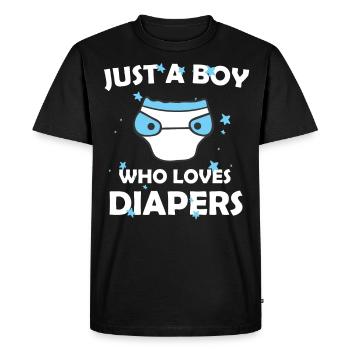 ABDL - T-shirt Premium bio Homme - noir - Devant - Nico (187cm)