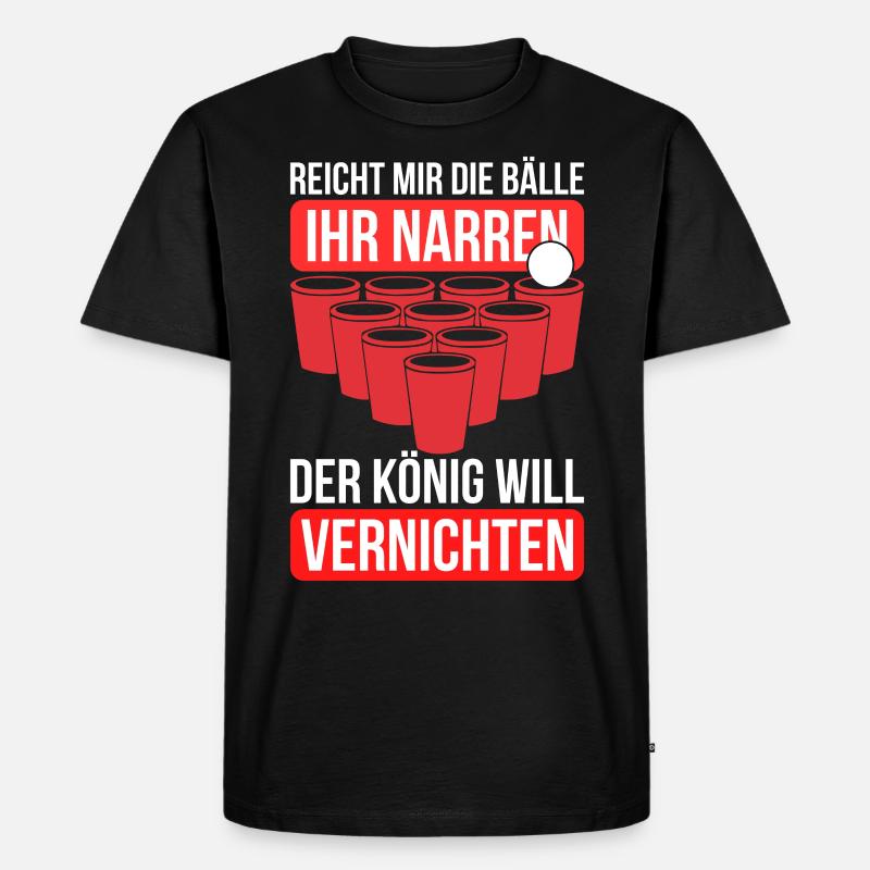 Bierpong - Männer Premium Bio T-Shirt - Schwarz