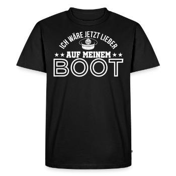 Boot - Männer Premium Bio T-Shirt - Schwarz - Vorne - Nico (187cm)