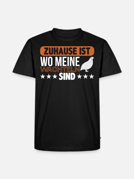 Wachtel - Männer Premium Bio T-Shirt - Schwarz