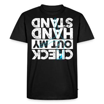 faire de la gymnastique - T-shirt Premium bio Homme - noir - Devant - Nico (187cm)