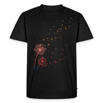 of grass, dandelion, dandelion - Men's Premium Organic T-Shirt - black - Front - Nico (187cm)