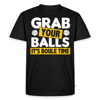 Boule Petanque Boccia Boules - T-shirt Premium bio Homme - noir - Devant - Nico (187cm)