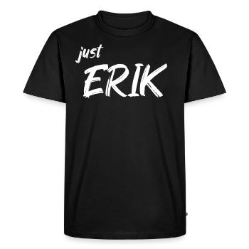 Erik - T-shirt Premium bio Homme - noir - Devant - Nico (187cm)