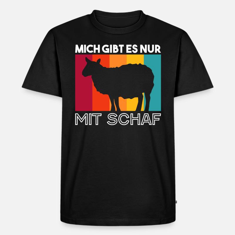 Schaf Schafe Landwirtschaft Geschenk - Männer Premium Bio T-Shirt - Schwarz