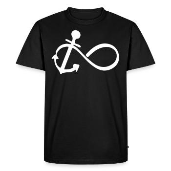 Endless icon anchor sign - Men's Premium Organic T-Shirt - black - Front - Nico (187cm)