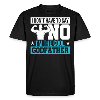 Parrain parrain baptême parrain - T-shirt Premium bio Homme - noir - Devant - Nico (187cm)